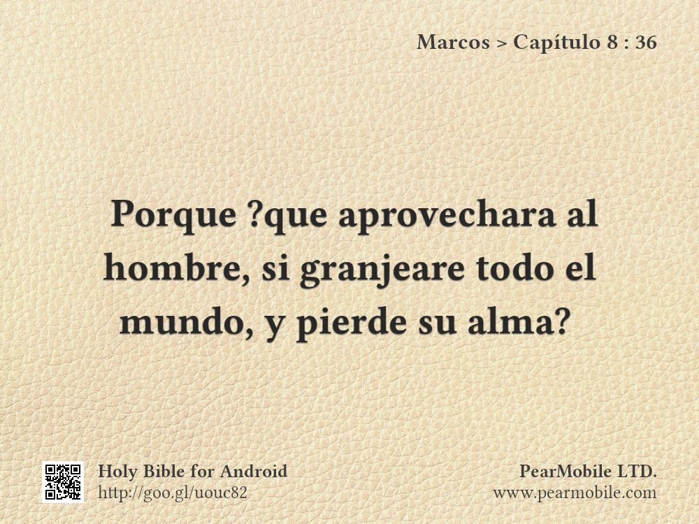 Marcos, Capítulo 8:36